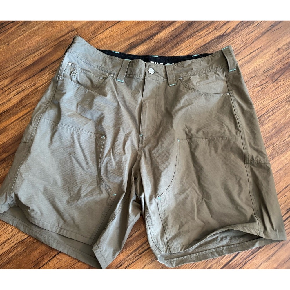 Howler Brothers Shoalwater Tech Casual Shorts Men's 36 Green - 8" Board Outdoor